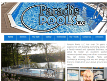 Tablet Screenshot of paradispools.com